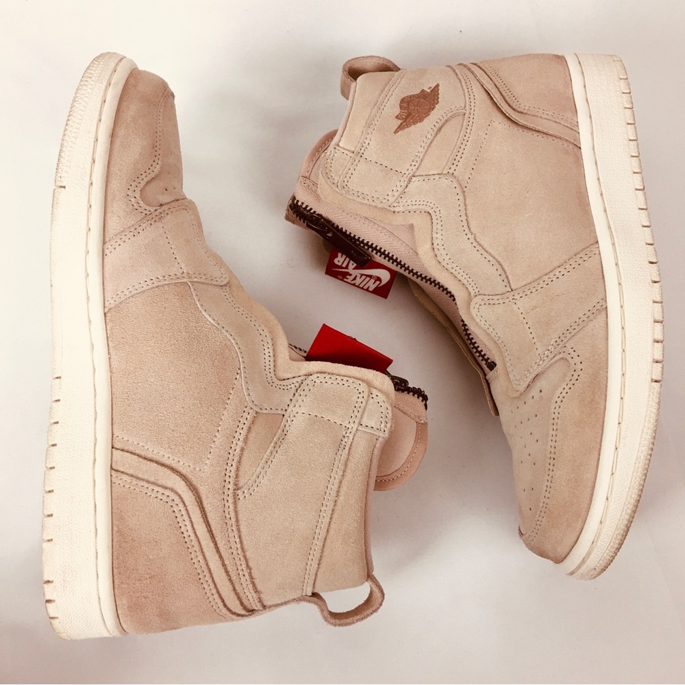 Rare Air Jordan 1 Retro High Zip in Particle Beige Suede Nike Women's